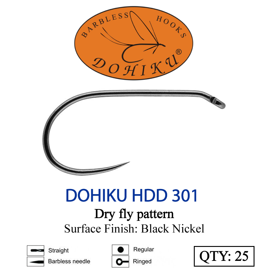DOHIKU Barbless Hooks HDD 301 – Dry flies – FTN Asia Distribution