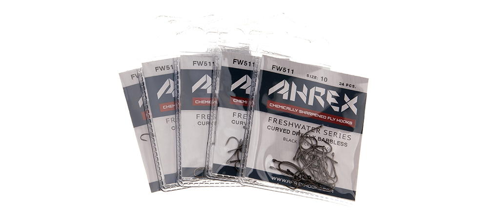 AHREX Hooks - FW511 Curved Dry Hook Barbless